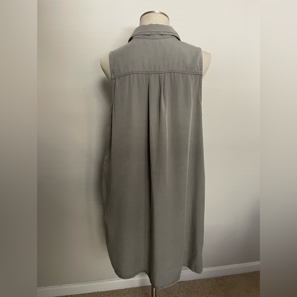 Army green shirt dress - Picture 3 of 5